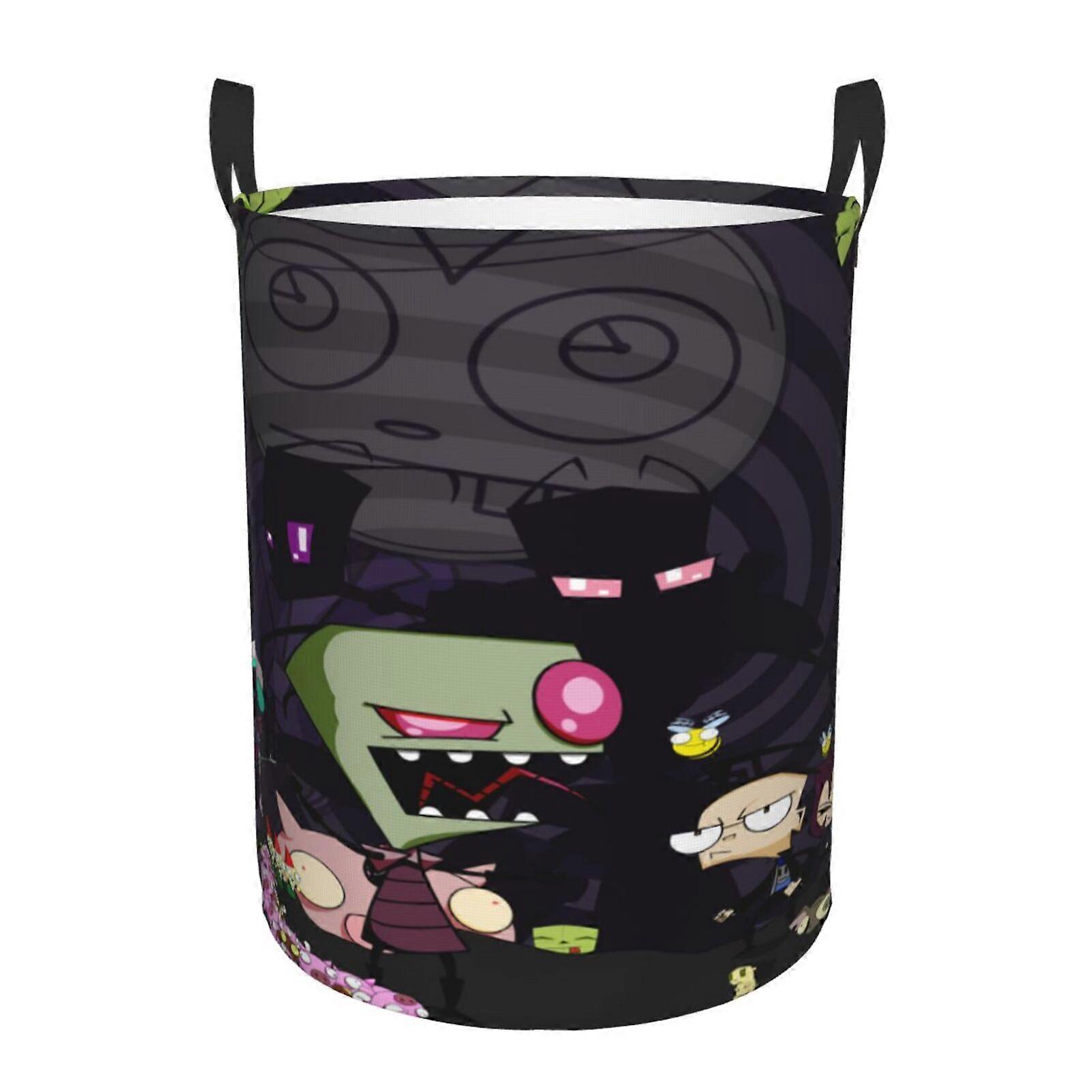 Invader Zim 3d Grafische Vlam Wasmand Brand Vlam Kleding Hamster Opslag Met Handvat-SYS28514