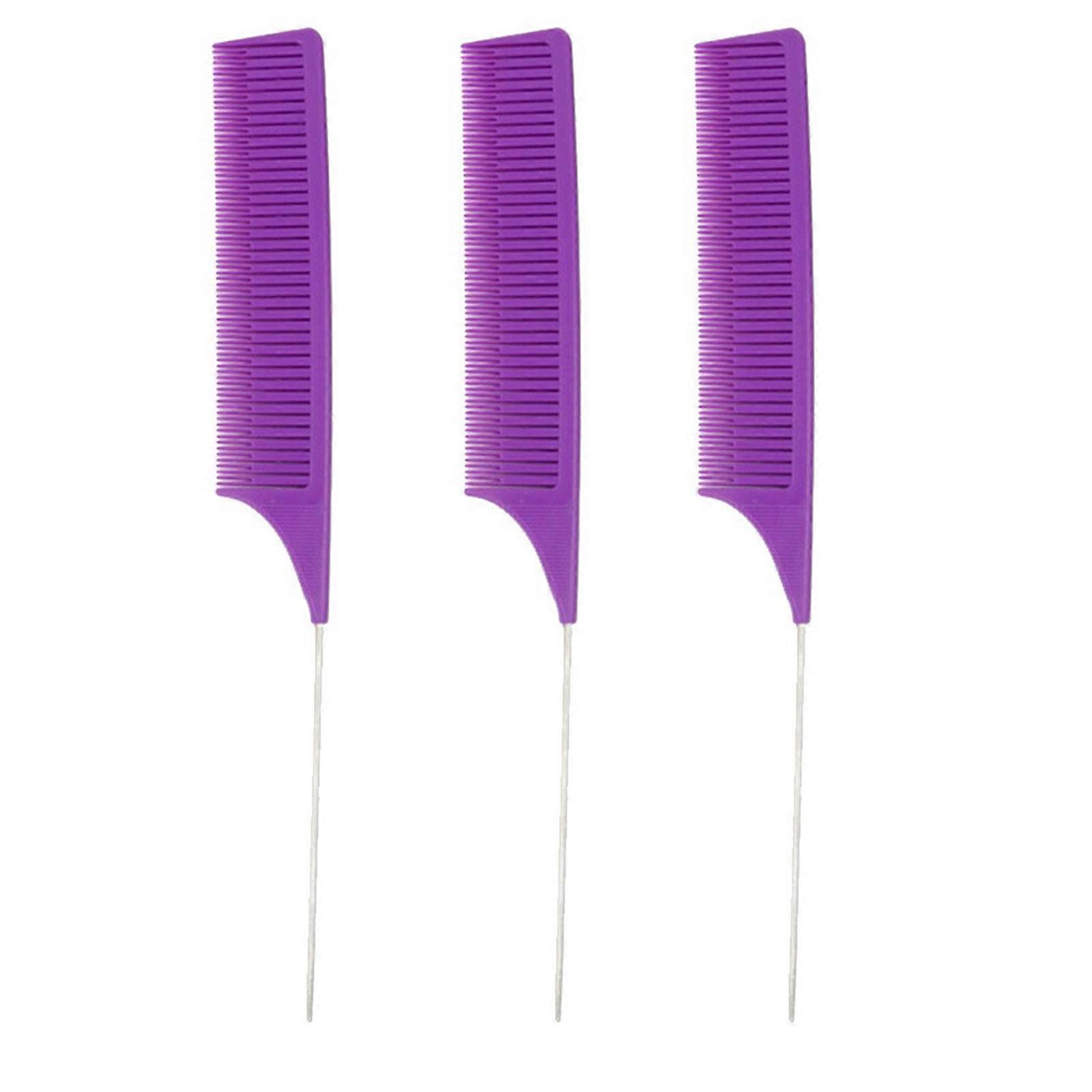 ABS Fine Sectioning Weave Highlighting Foiling Hair Comb For Combs Pin Tail 3PC