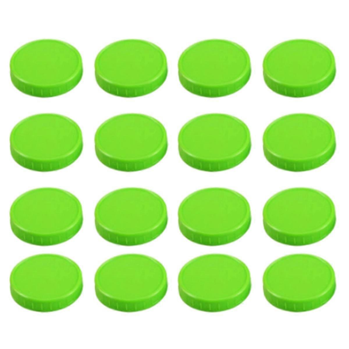 16Pcs Wide Mouth Mason Jar Lids for White Plastic Storage Caps for Canning Jars