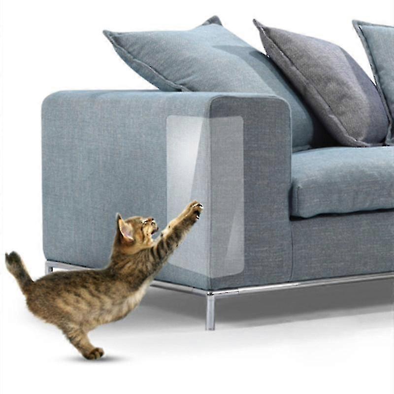 2/4/6 Pack Cat Protecteur de canapé pour meubles, double face Anti Cat Scratch Dissuasif Ruban adhésif transparent, grands protecteurs de meubles de chats