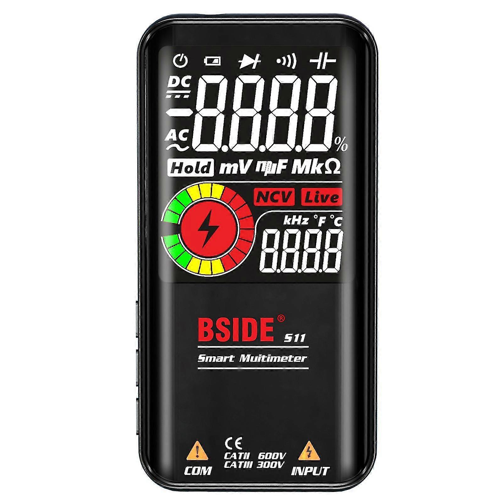 Bside S11 Intelligent 9999 Counts Multimeter Digital Lcd Display Rechargeable Universal Meter Ac/dc Voltmeter Ohmmeter Test Resistance Capacitance Fre