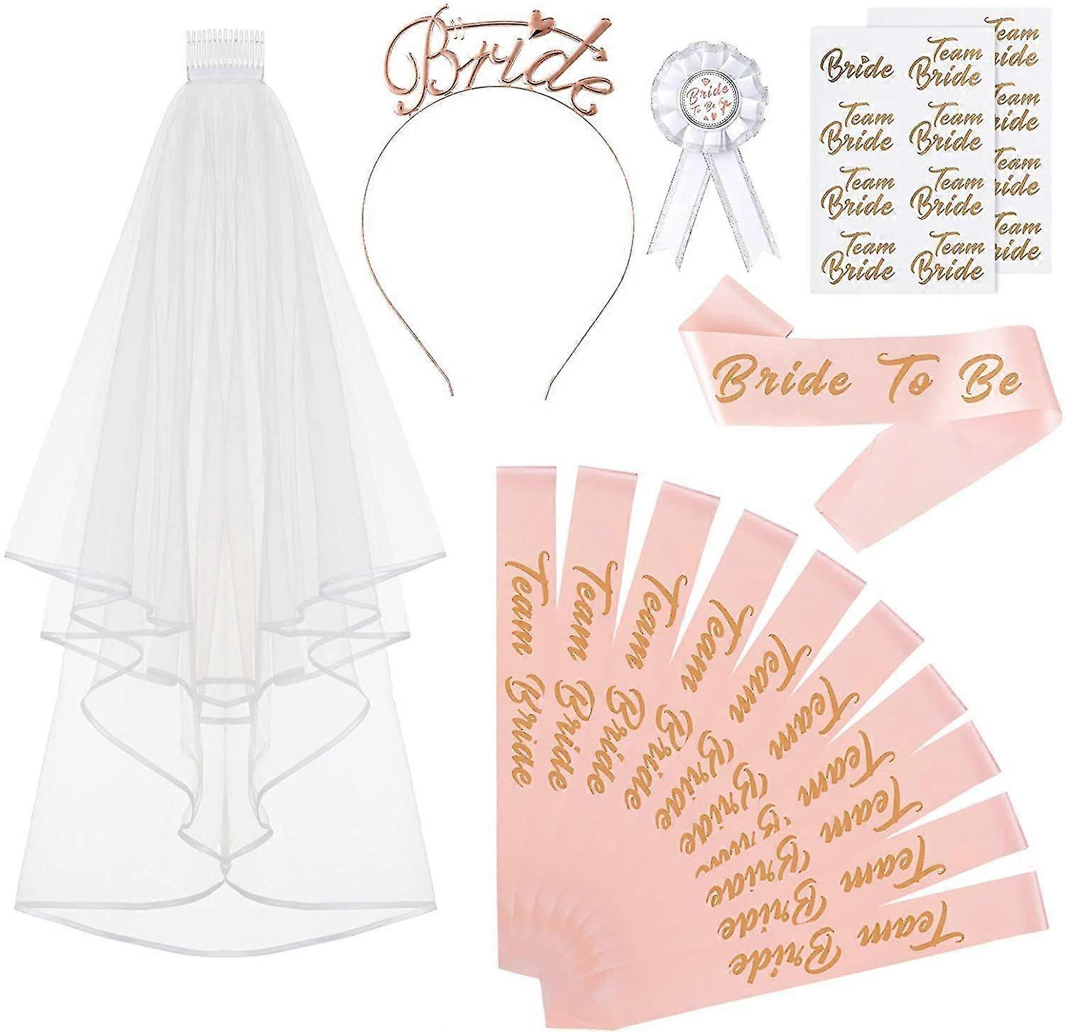 Bachelorette Party Set Rose Gold Group Set For Party