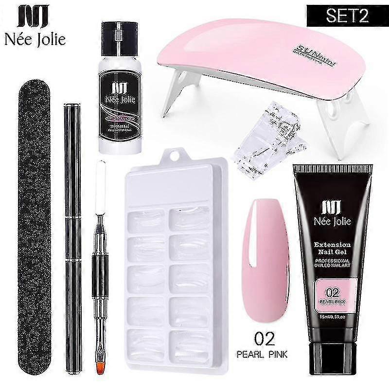 15pcs Nagelset mit Nageltrockner Nagel Polygels Polnisch Gel Set Soak-off Nail Art Tools Sets für Anfänger