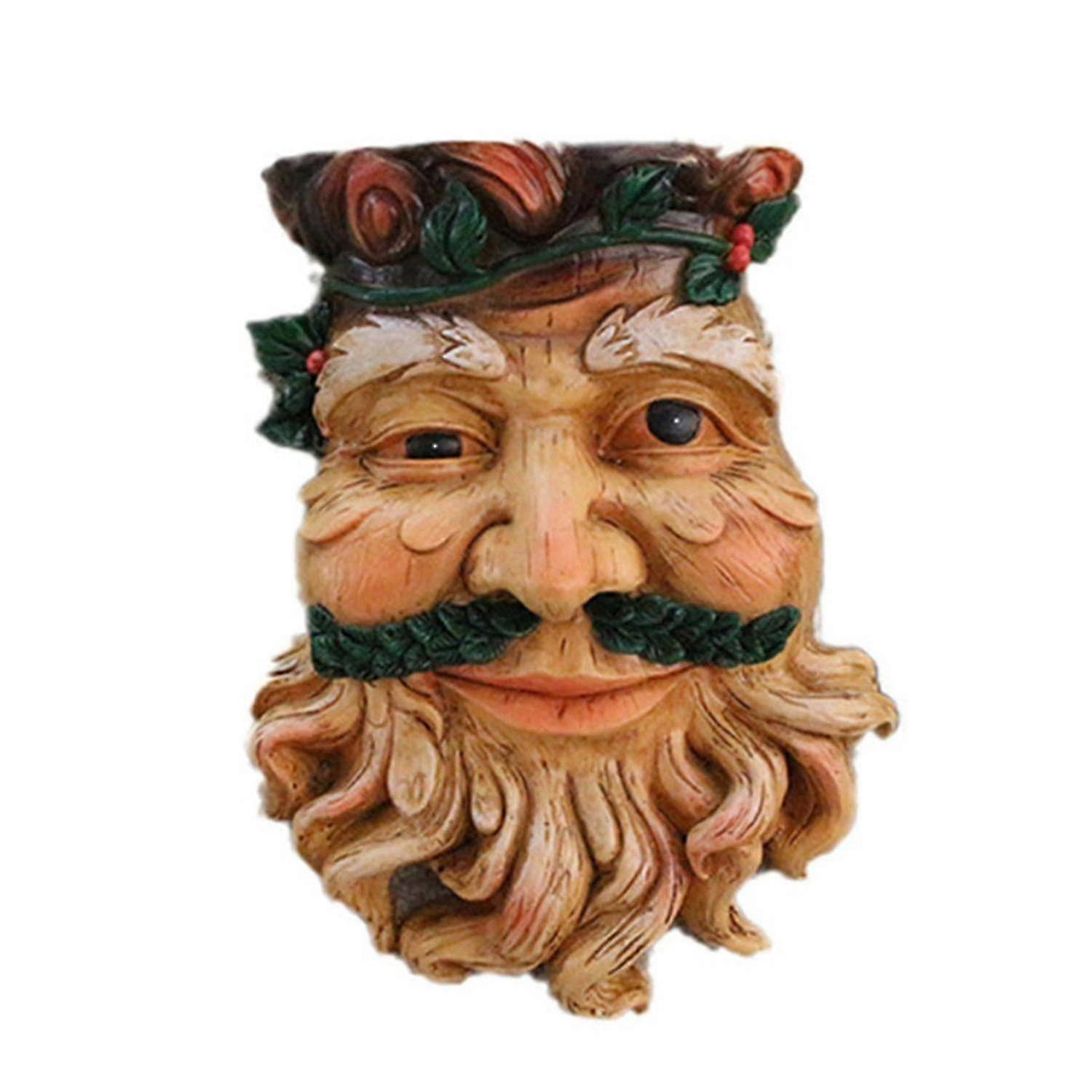 Style Two Old Man Face Decorative Pendant With Hook High-quality Resin Durable Long Lasting Z56372