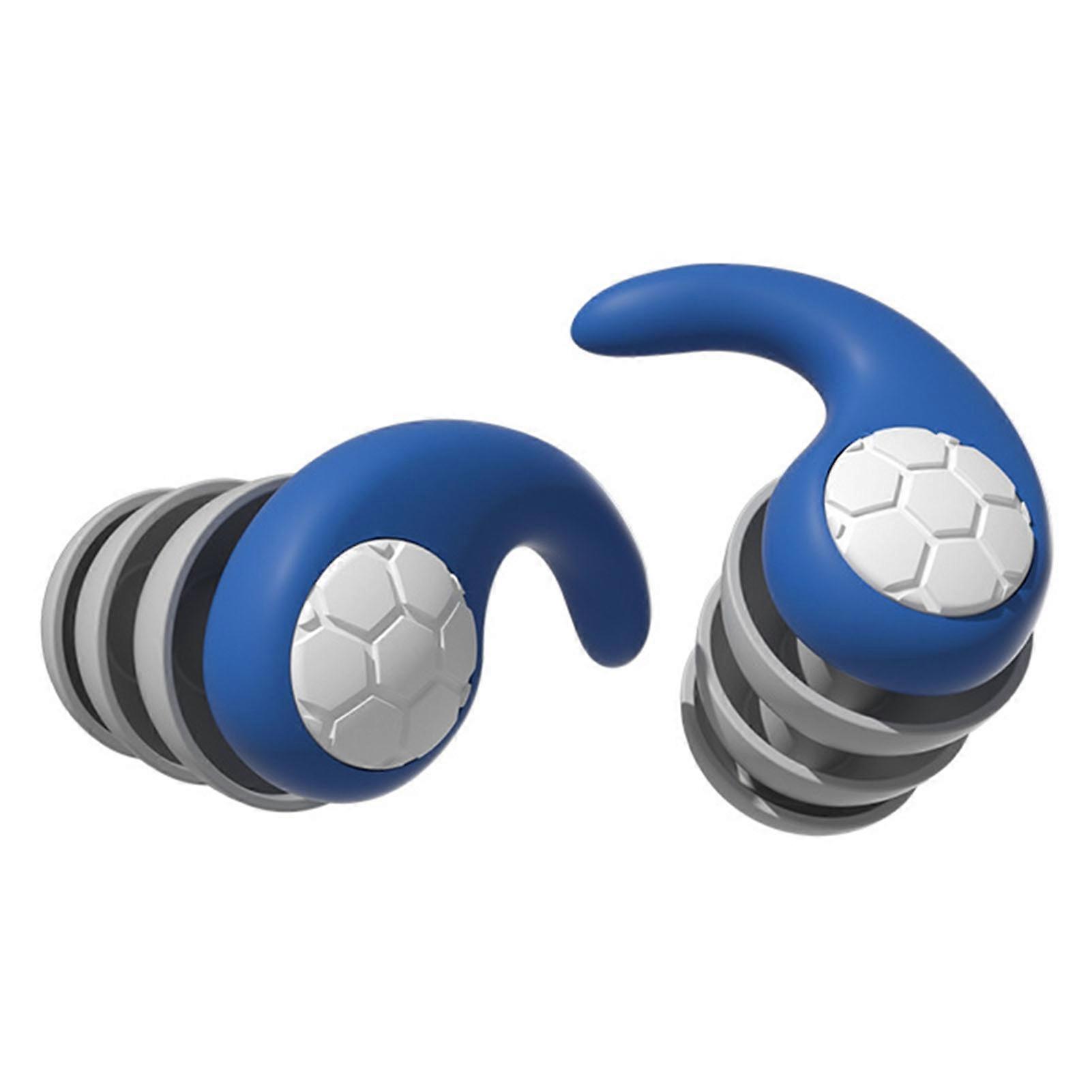 1 Pair Swimming Earplugs Ergonomic Cozy Wear Portable Waterproof Soft Ear-Wear Hearing Protection Reusable Unisex Noise Reduction Silicone Earplugs Ex