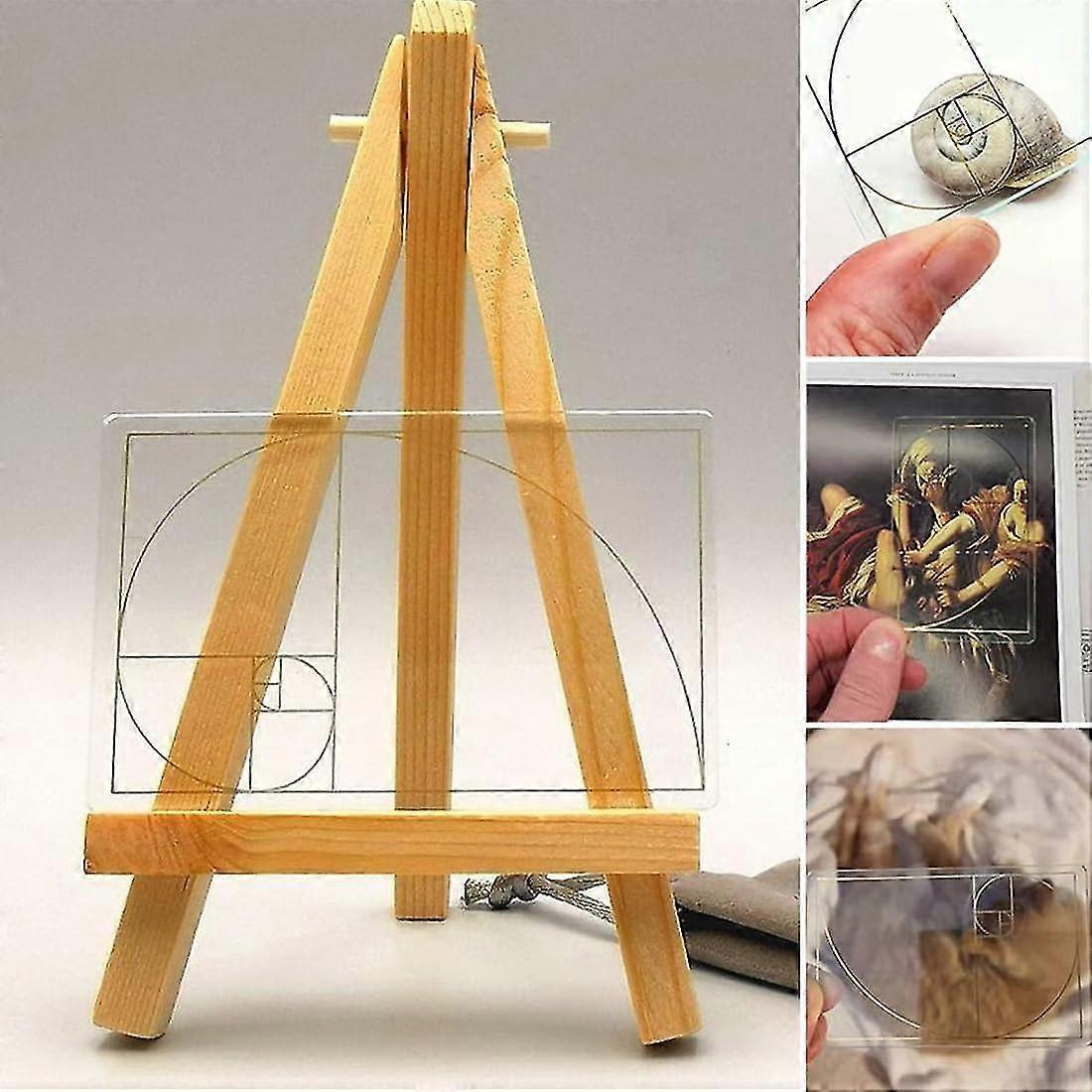 Golden Ratio Viewer, 2pcs Portable Fibonacci Composition View Finder, Photography Scale Viewing Tool, Credit Card Size