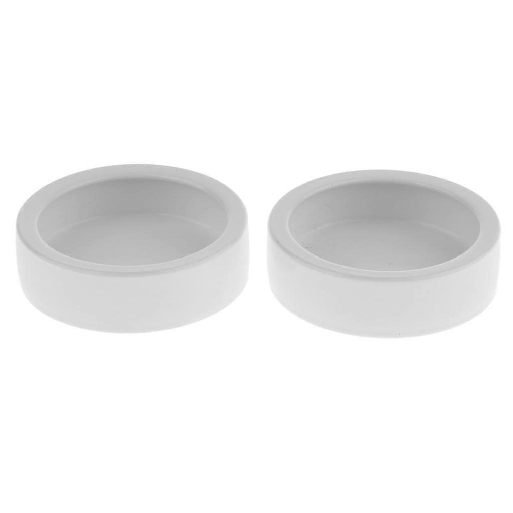 2Pcs Reptilien Feeder Keramik Reptil Eidechse Futternapf Anti-Escape Weiß L