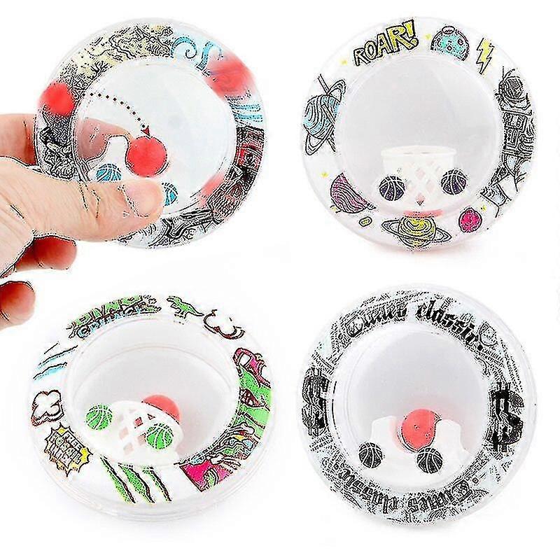 4pcs Fingertip Innovative Magic Turntable Anti Stress Spinning Fidget Toys Puzzle Matching Smart Games Finger Relief Toys