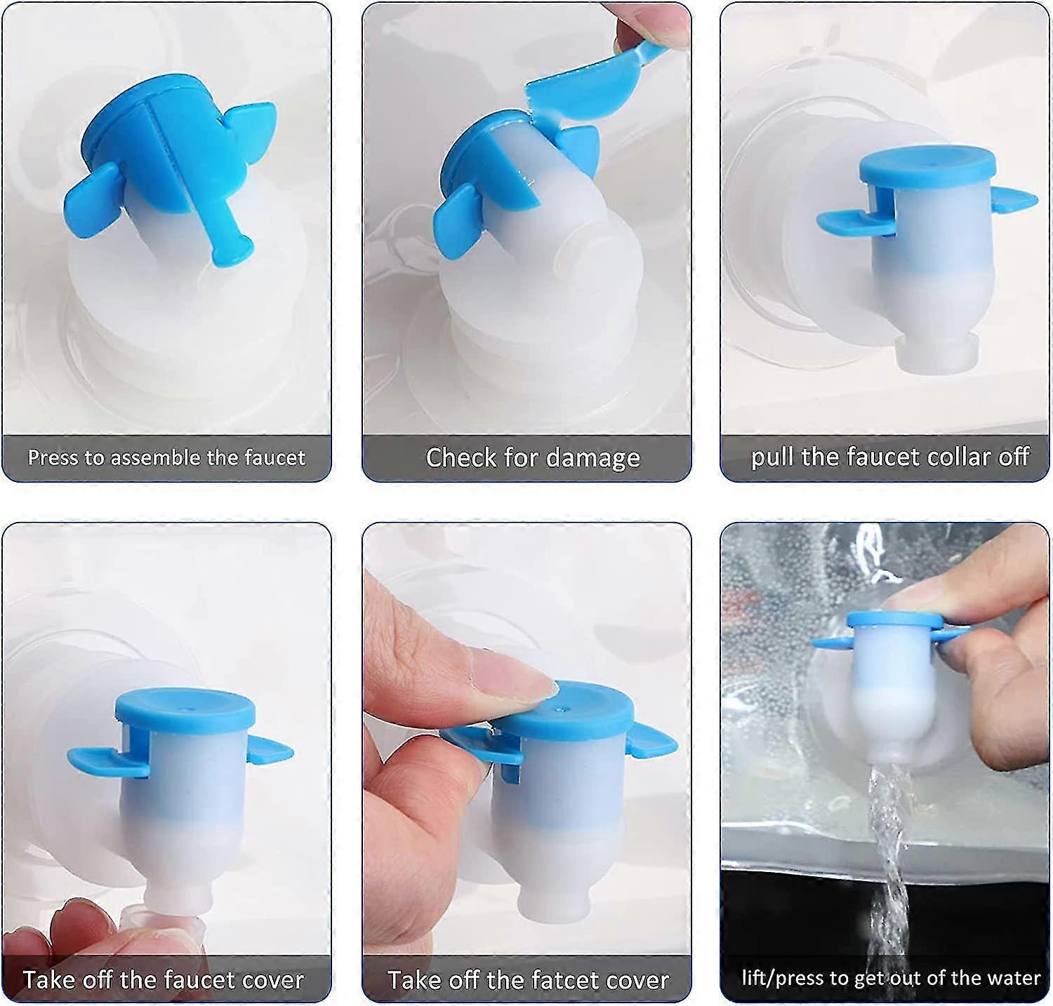 2pcs Water Reservoir Collapsible Water Bag Pe Water Container Folding Water Storage Bag Water Bladder 10l Large Capacity Drinking Water Canisters 5l C
