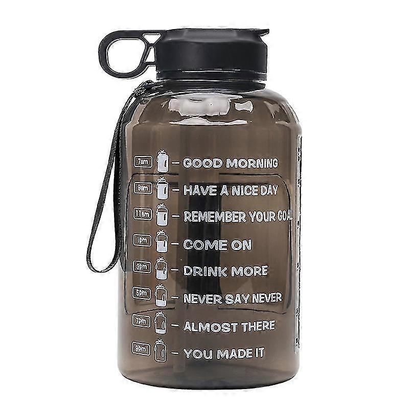 2.2l Water Bottle Hydration With Motivational Time Marker Reminder
