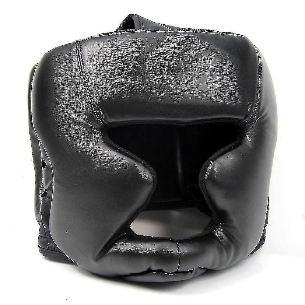 Μαύρο κράνος εκπαίδευσης Good Head Guard για προστασία από το Kick Boxing