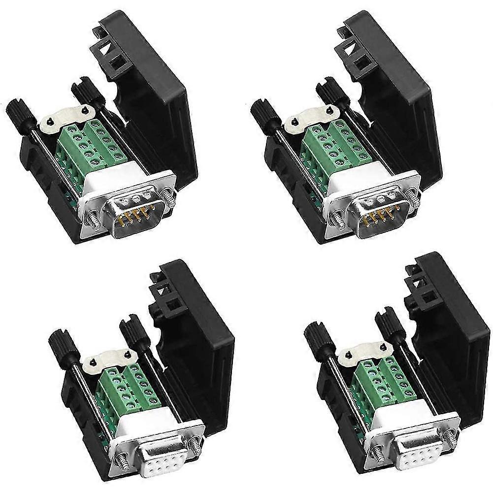 DB9 Solderless RS232 D-SUB Serial to 9Pin Port Terminal Male Female Adapter Connector Breakout Boar