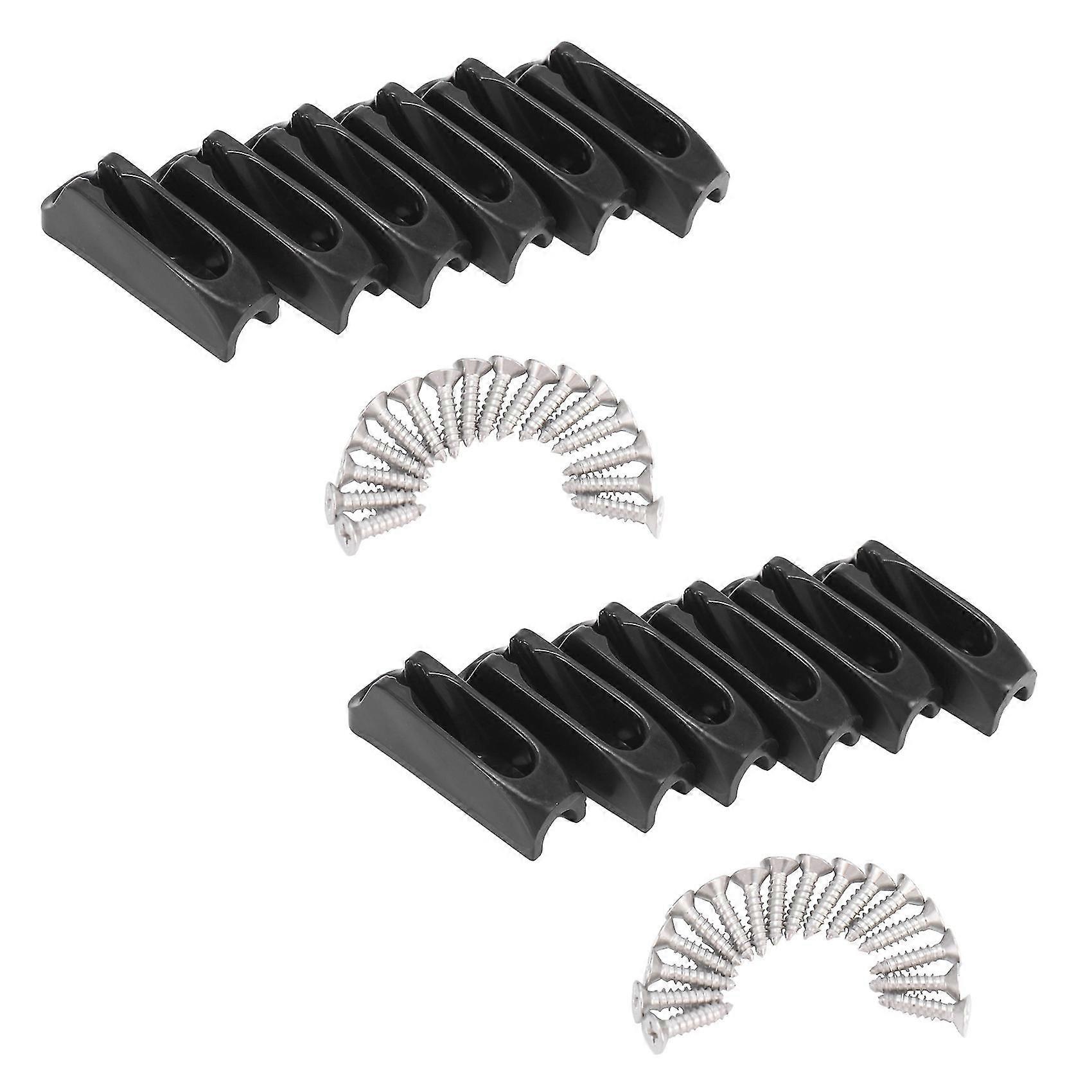 12pcs Kanu Kajak Cord Lock Rudder Control Nylon Self-Lock Rope Cord Tensioner Runner Anchor Jam Cl + (bbcs