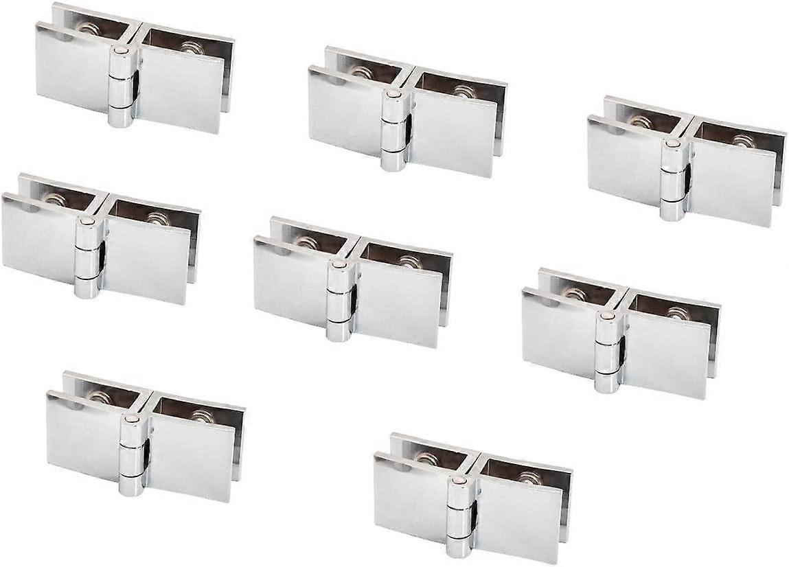 8 Pack Glass Door Hinges Adjustable Single Clamp