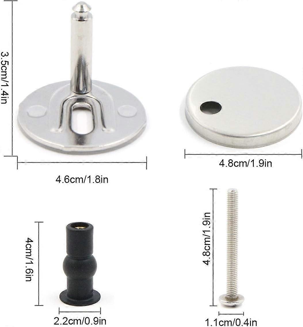 Set Di 8 Rondelle E Dadi Di Fissaggio Per Sedile WC – Filettatura M6 – Ricambio Universale Per Copriwater In Plastica E Acciaio Inox - 5