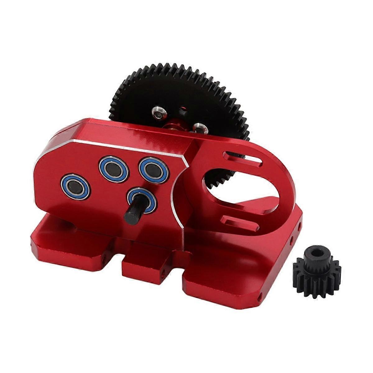 2Low CNC Getriebe Mittleres Getriebe mit Overdrive Getriebe für LCG 1/10 RC Crawler Axial SCX10 III 90046 TRX4 Rot