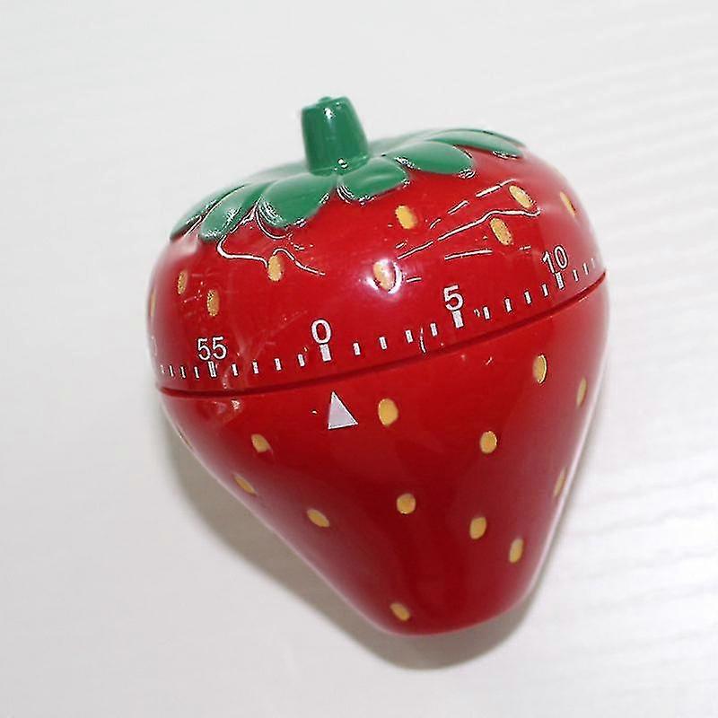 Kitchen Timer, Cute Strawberry Shaped 60 Minutes Kitchen Timer Mechanical Time Reminder