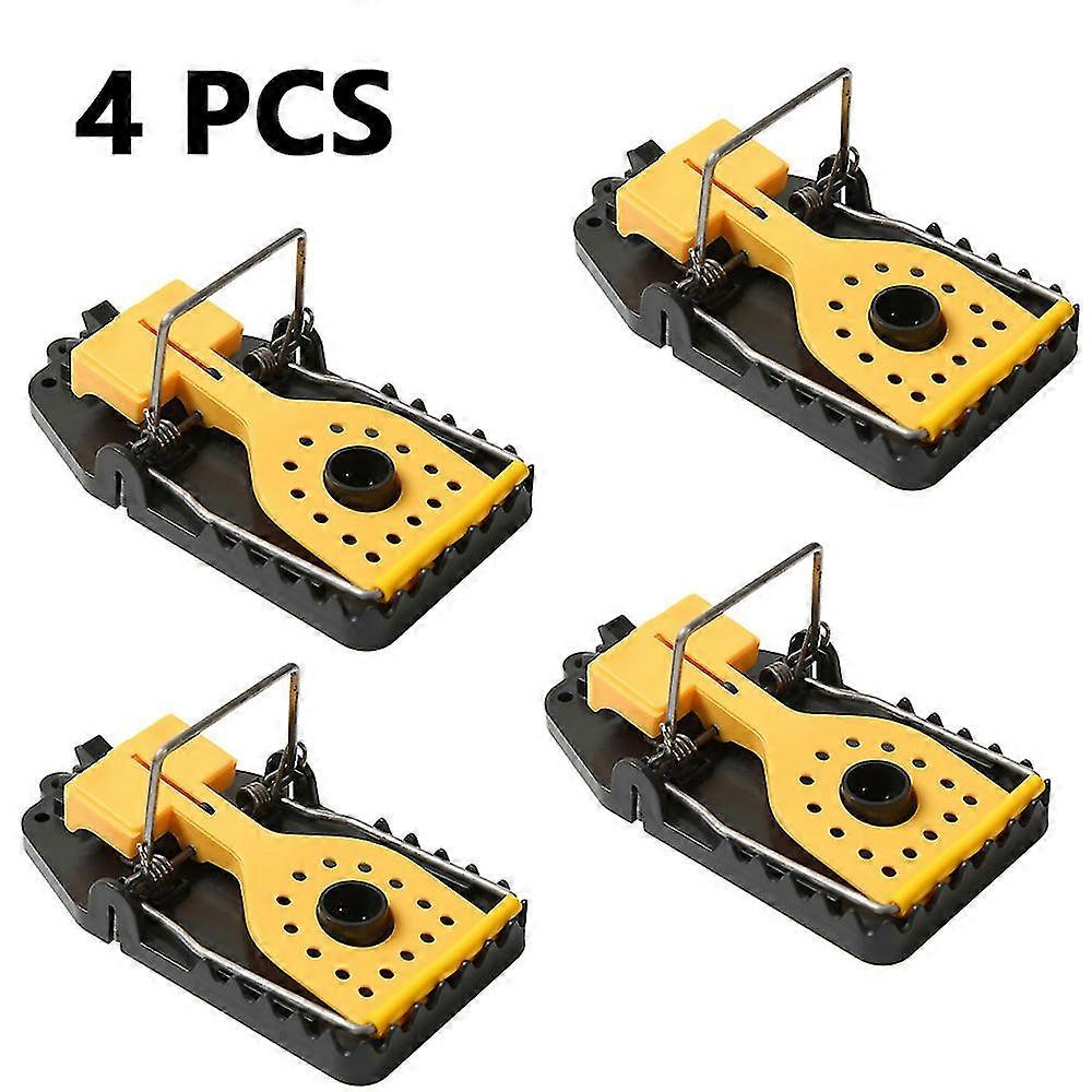 4-Pack Reusable Mousetraps, Hygienic Rodent Control for Home & Garden