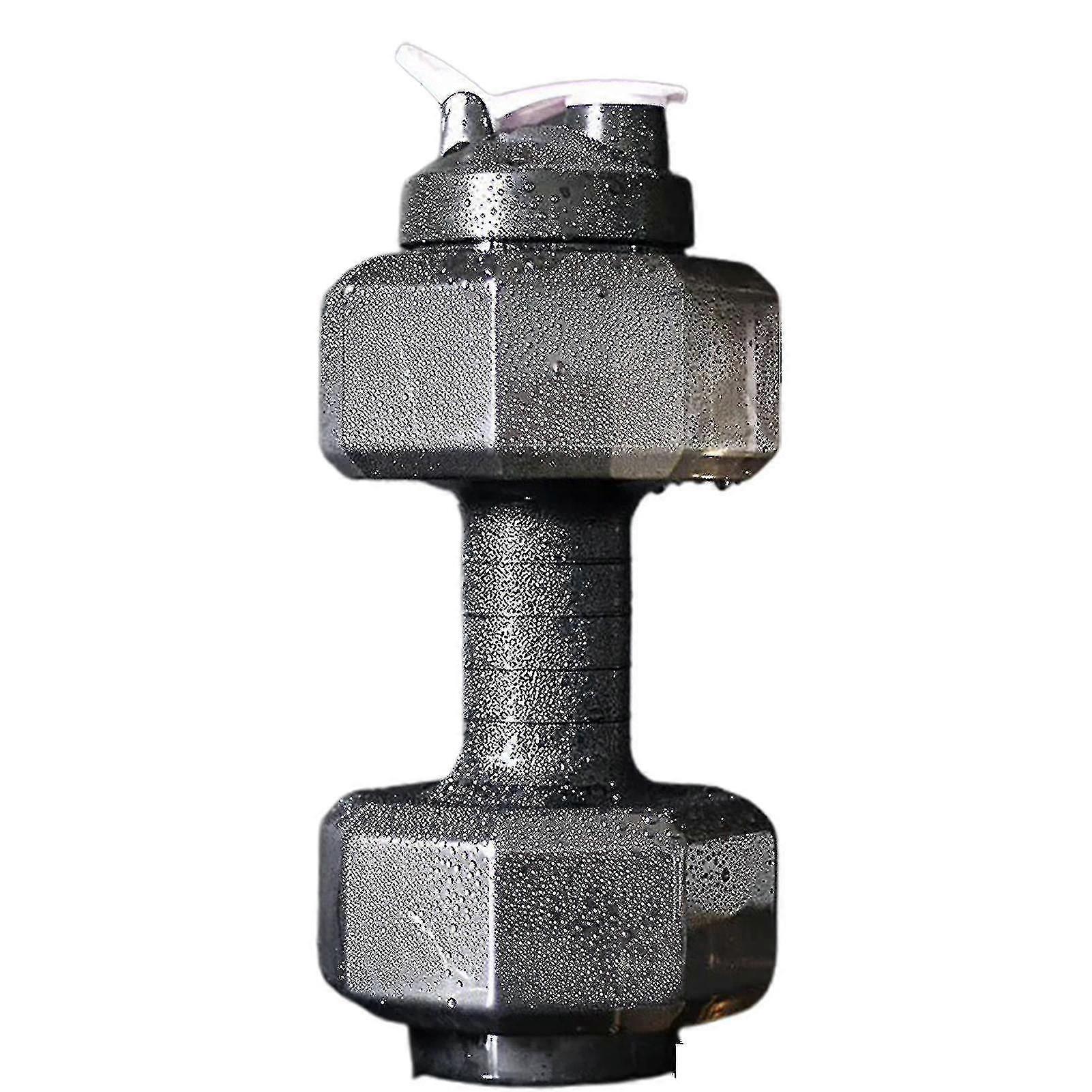 دمبل على شكل زجاجة مياه سعة كبيرة البلاستيك المحمولة زجاجة مياه الرياضة