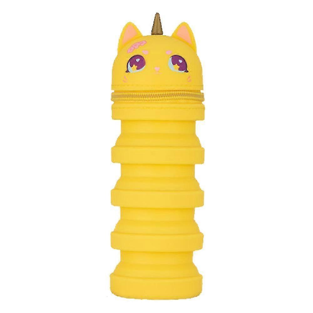 Cartoon Retractable Dual-purpose Pencil Case Cute Unzip Three-dimensional Zipper Stationery Box