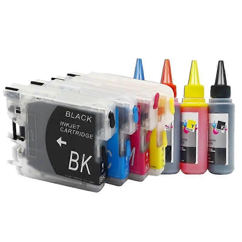LC38 LC39 LC61 LC65 LC67 LC980 LC985 LC990 LC1100 Refillable Ink Cartridge For Brother DCP-J125 185C 195C J315W printer