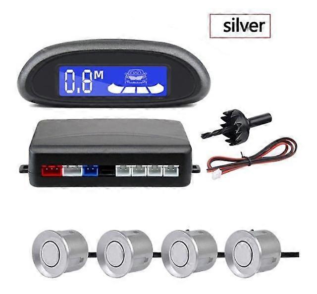 Car Auto Parking LED Parking Radar With 4 Parking Sensors Backup Car Parking Radar Monitor Detector System Backlight Display