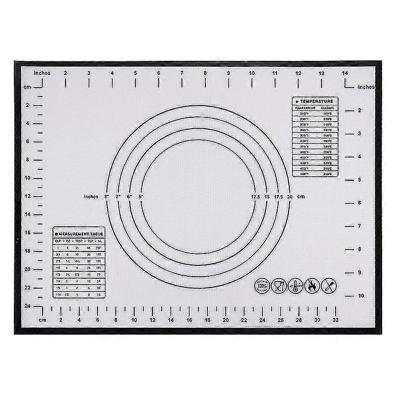 Silicone Baking Mat Non Slip Pastry Mat with Measurement Non Stick BPA Free Baking Mat Sheet, 50x70cm