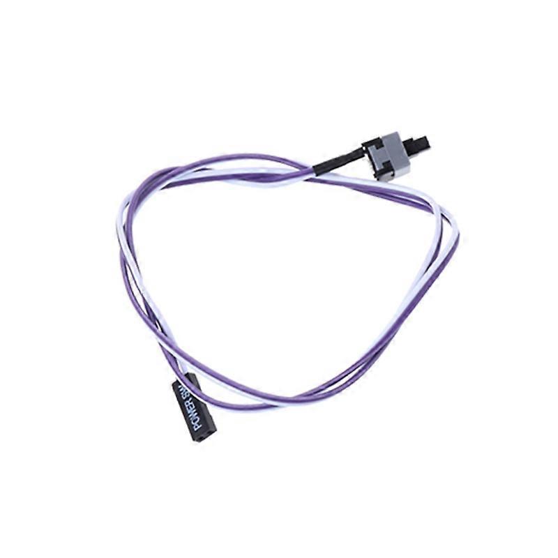 1 Pack 2 Pin SW PC Power Cable on/off Push Button Computer Switch Wire 48cm