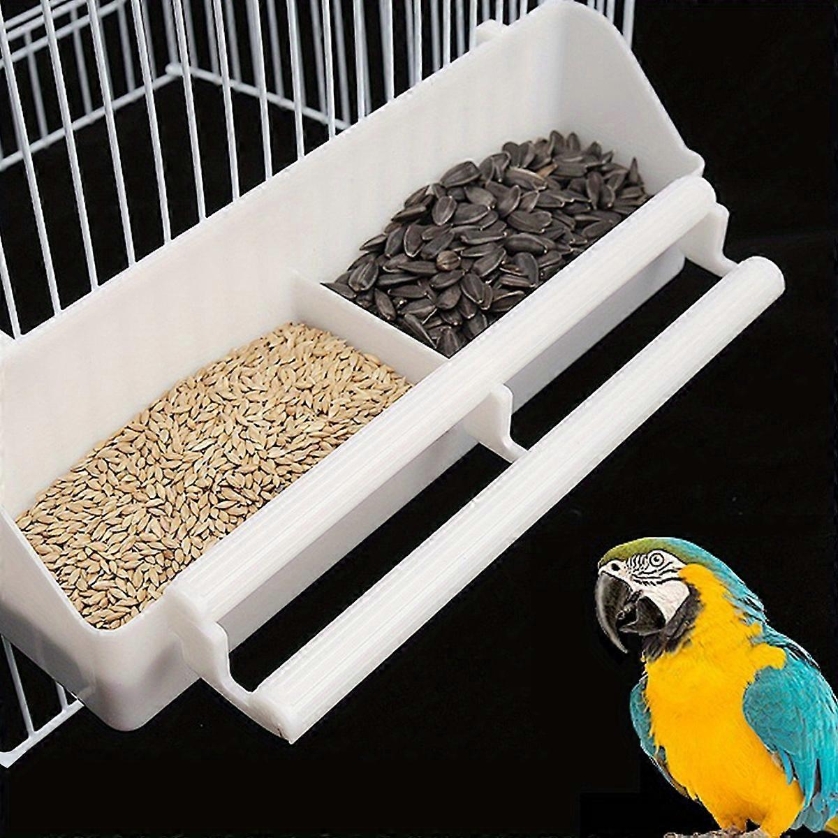 Sturdy Hanging Parrot Feeder & Waterer - Hassle-Free Clean & Refill, Spacious for Small to Medium Birds, Perfect for Your Furry Friends Delight
