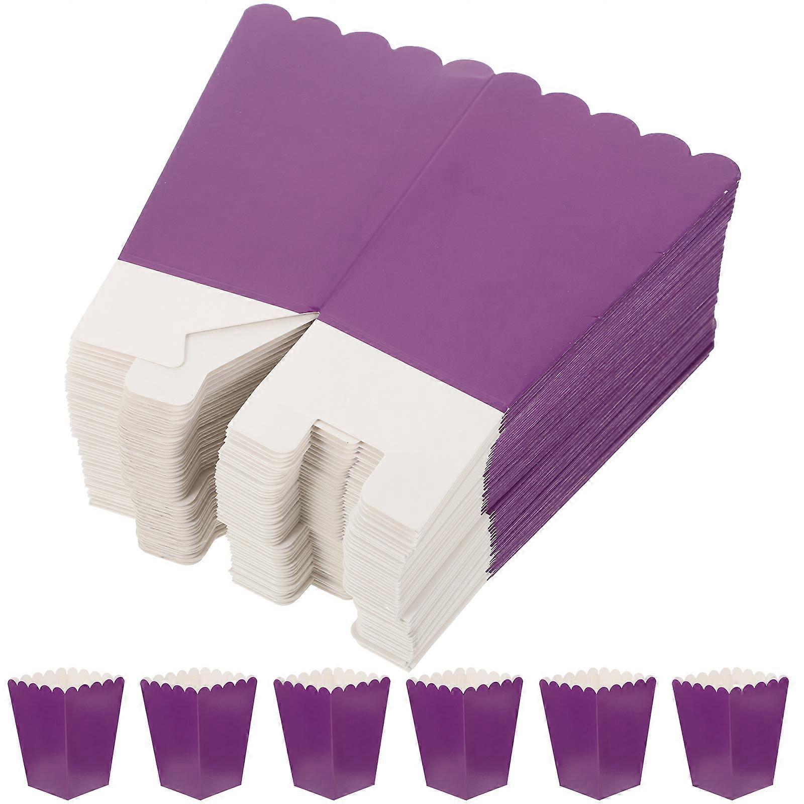 50Pcs Popcorn Boxes Paper Popcorn Tubs Simple Greaseproof Popcorn Containers