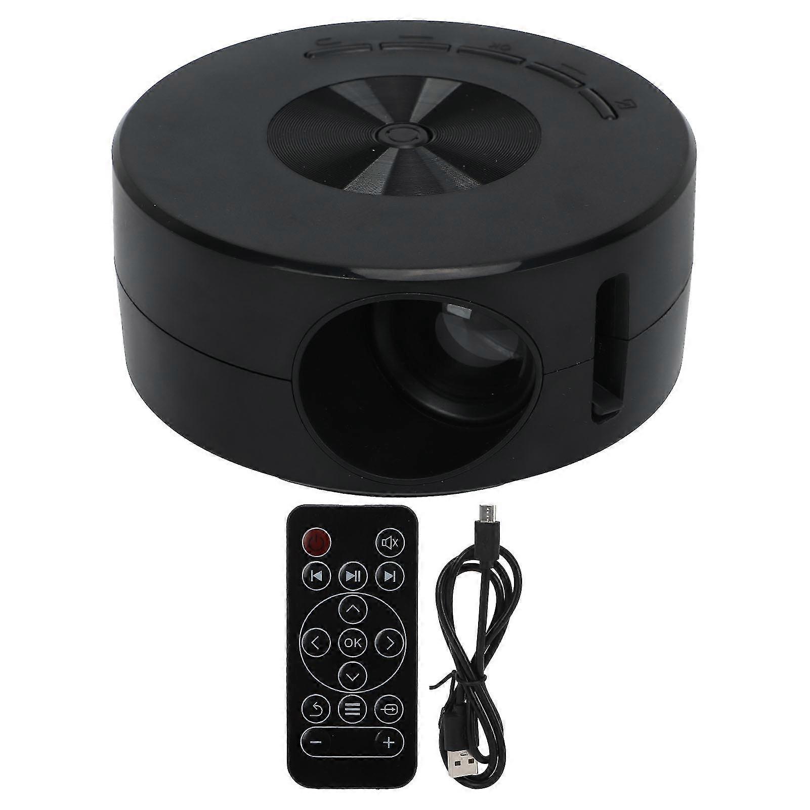 1920x1080 LED Mini Projector with Remote Control - Portable and USB Powered for Family, Laptop, and Phone