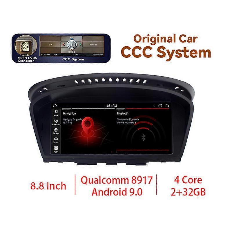 8.8 pouces autoradio stéréo pour BMW 3/5 série E60 E61 E63 E64 E90 E91 E92 Autoradio Android Navigation Système multimédia