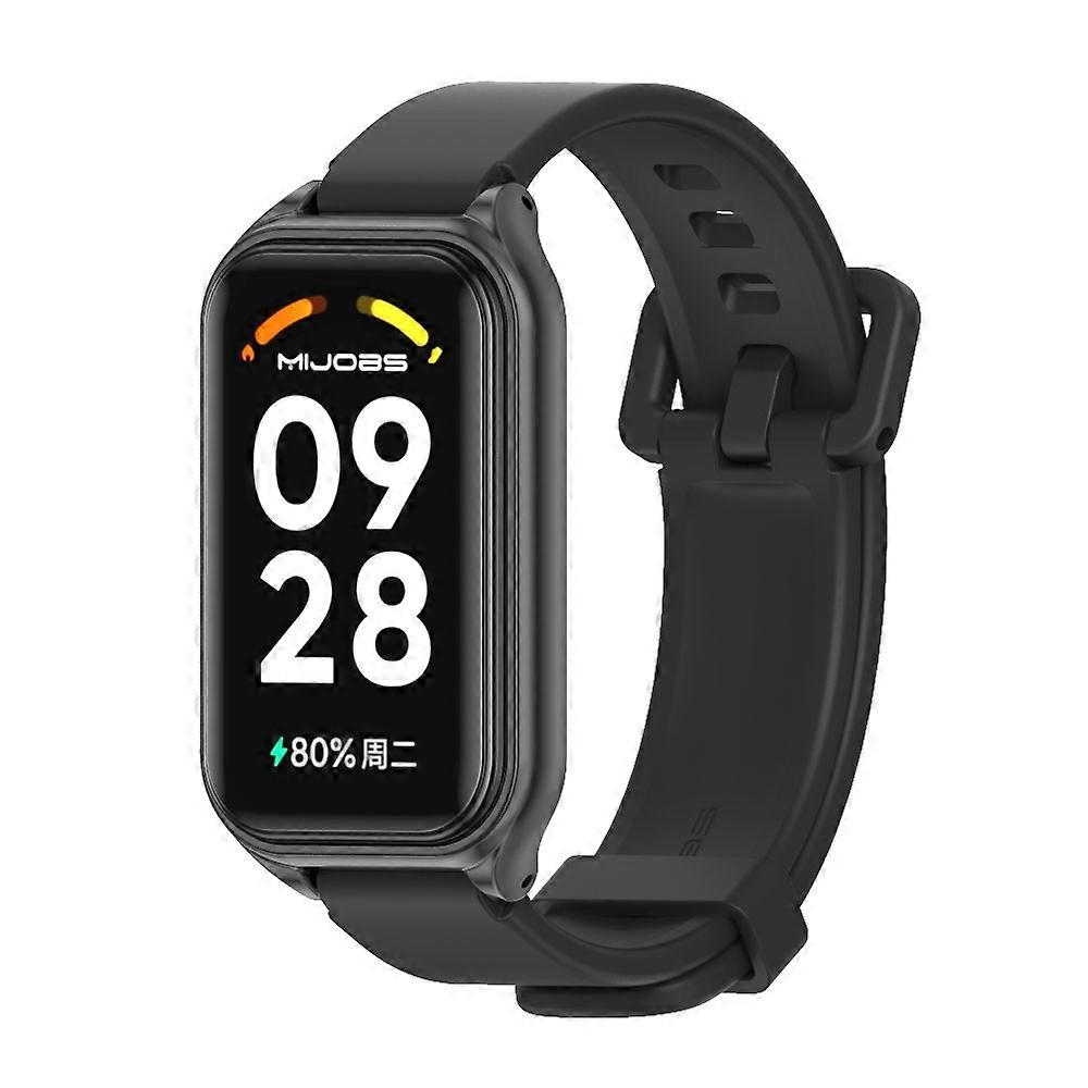 Mijobs Metal Shell Silicone Strap For Redmi Band 2