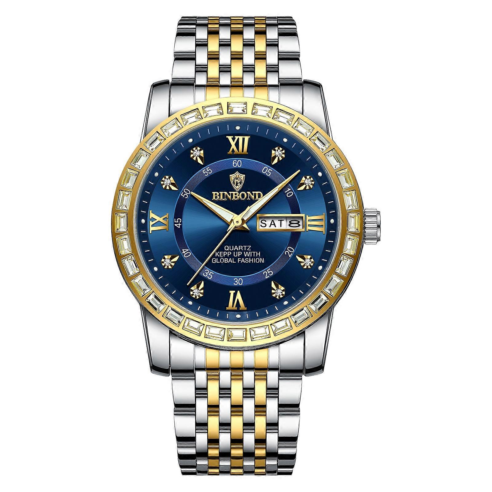 BINBOND B2202 Watch Inter-gold-Blue
