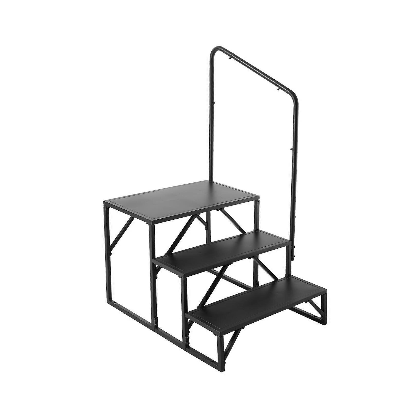 Comparer les prix de Vevor Marches de VR, Escaliers de VR à 3 marches, Capacité de charge de 440 lb, Acier au carbone épaissi, Avec main courante, Marches antidérapante...