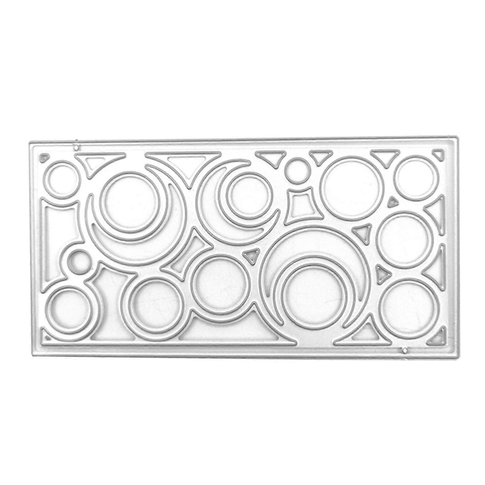 Delicate Hollow Circle Frame Cutting Die Border Embossing Script Dies Stencils