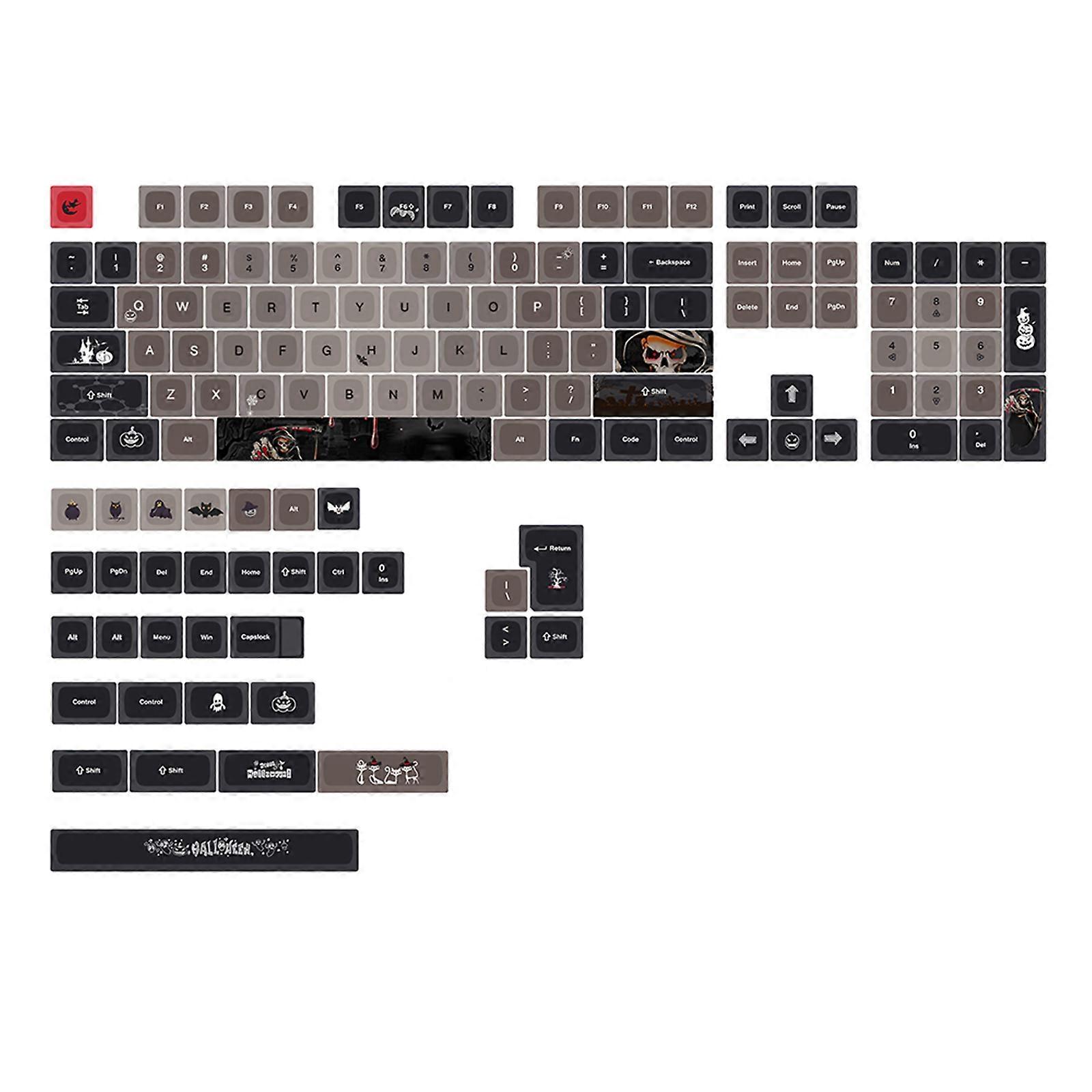 137pcs PBT Keycap XDA Profile Dye Sublimation Keycap for Mechanical Keyboard DIY