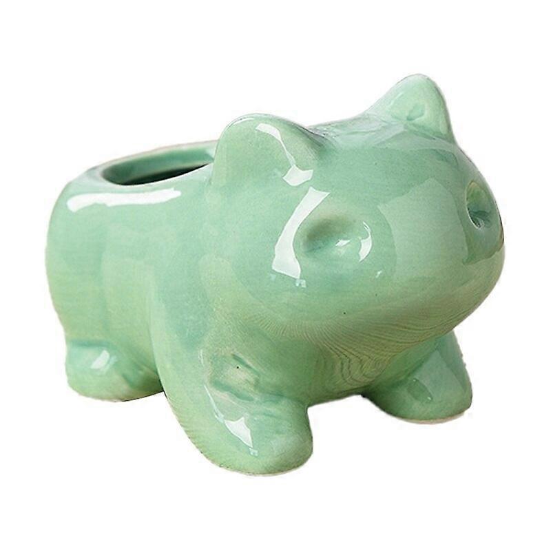 Light Green Flower Vase Useful Cute Cartoon Succulents Planter Thickening Nice looking Plant Container