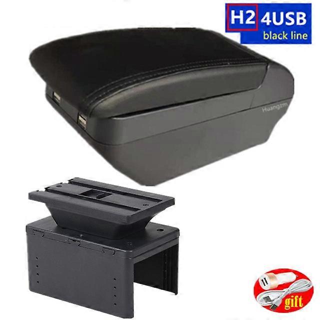 Universal Car Armrest Box Dual layer Large space Central Store Content box with cup holder ashtray USB interface Charging Car S
