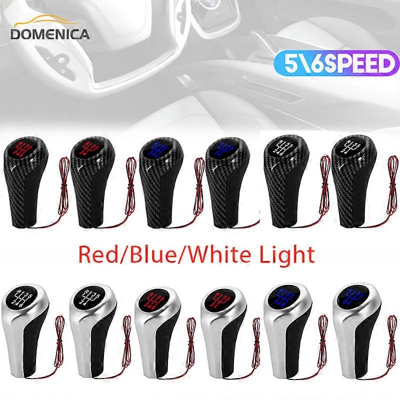 Interiér vozu 5 6stupňová hlavice řadicí páky LED světla Páka řadicí páky pro BMW F30 E60 E90 E46 E34 E39 X1 E84 X4 F26 M3 M4 M5 Díly interiéru vozu