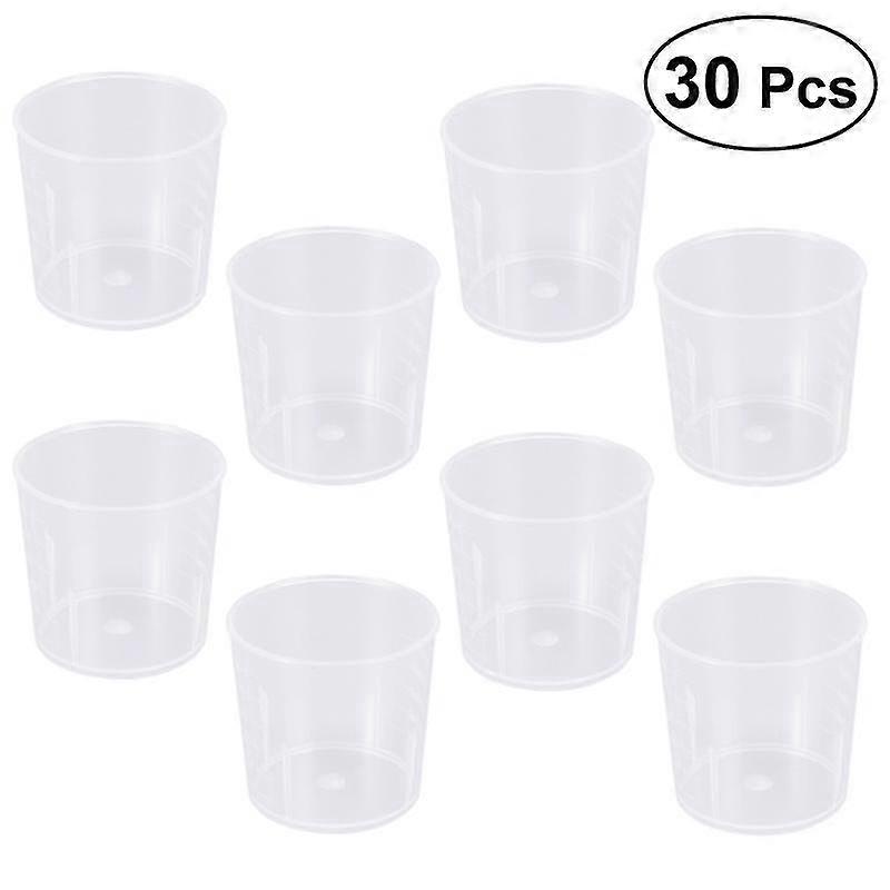 30pcs 30ml Graduated Measuring Cups Transparent Plastic Measuring Tools