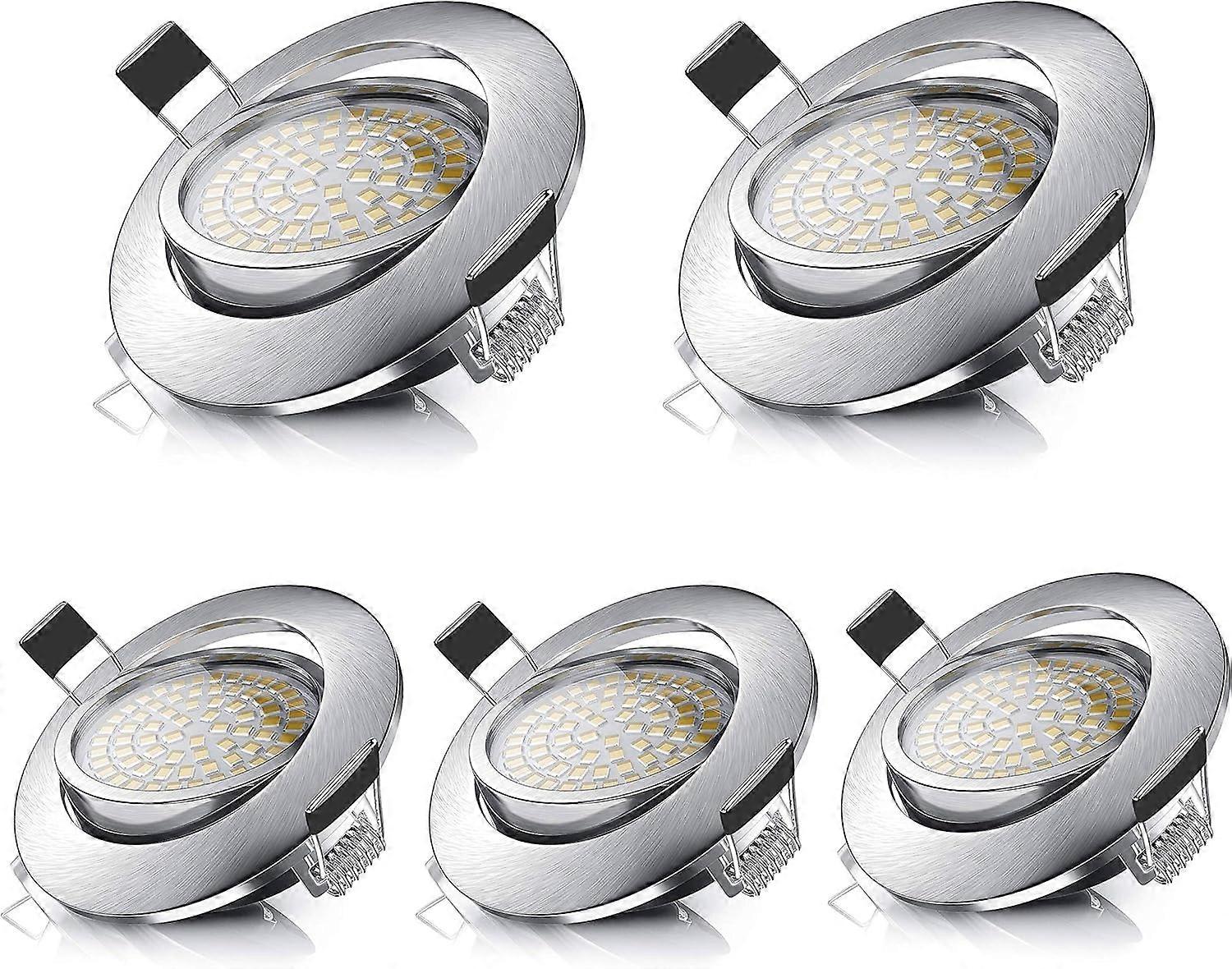 LINJOU LED Downlights Adjustable Round 5W Ultraslim Warm White 3000K 470LM 230V IP44 Recessed Ceilin