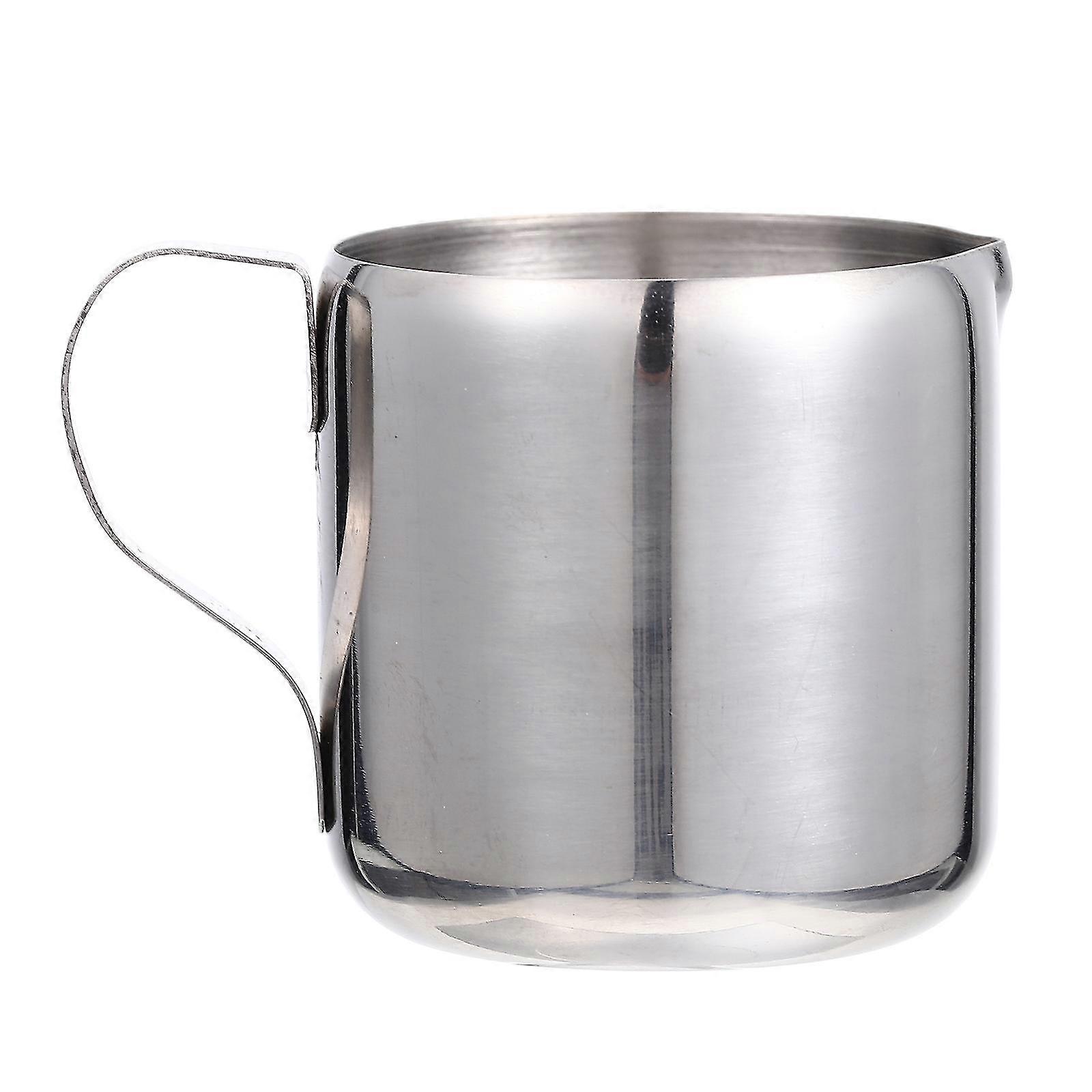 Portable Espresso Coffee Steaming Pitcher Stainless Steel Pitcher Cappuccino Pitcher Creamer Pitcher Handle Z