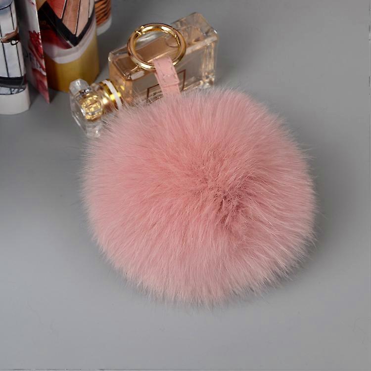 Christmas Pompom and Snowflake Keychain Pendant Car Mobile Phone Bag Party Supplies Home Decoration Pendant Accessories,Pink