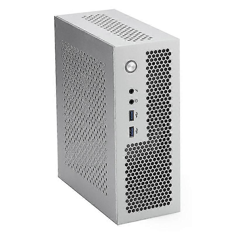 A09 HTPC Computer Case Mini ITX Gaming PC Chassis Desktop Chassis USB3.0 Computer Case Home Computer Case Silver