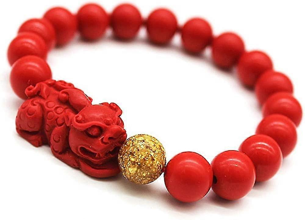 Feng Shui Amulet Bracelet Prosperity Red Bead Bracelet With Charm Red Pi Xiu\\/pi Yao Attr