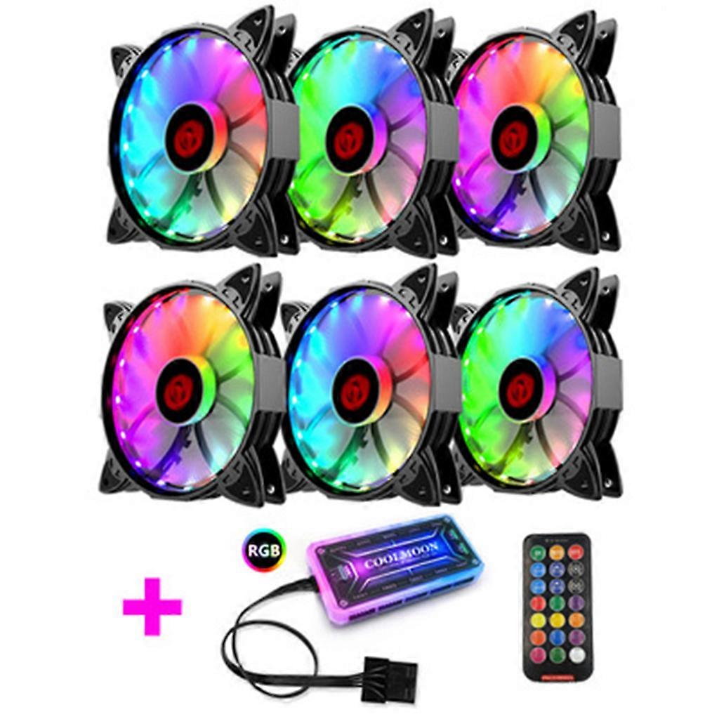 Coolmoon Amber Chassis Fan 12cm Symphony Remote Control Color-changing RGB Fan