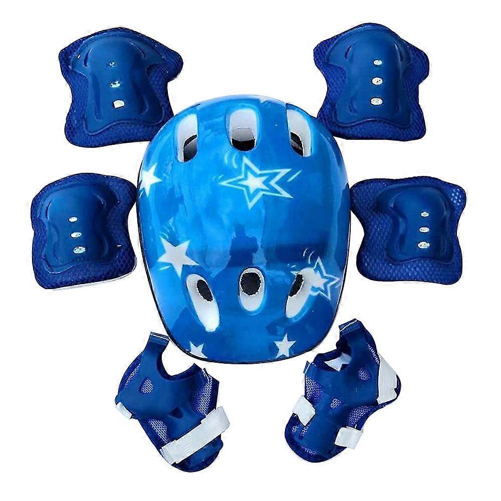 Children's Protective Inline Skating Set, Protective Equipment, Children's Knee Pads, Elbow Pads, Wrist Pads, Protector Set Compatible With Skateboard