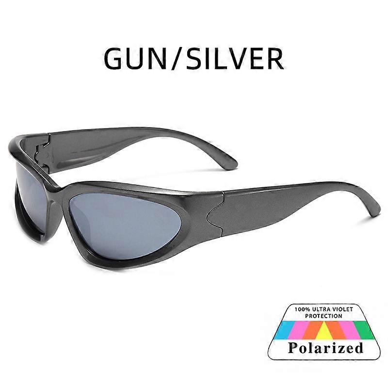 קרדשאן משקפי שמש ספורט חיצוני נשים שנות ה-2000 שנות ה-90 משקפי שמש Y2K אסתטיים לגברים גוונים וינטאג' אופנתי מגניב פאנק משקפת משקפי שמש