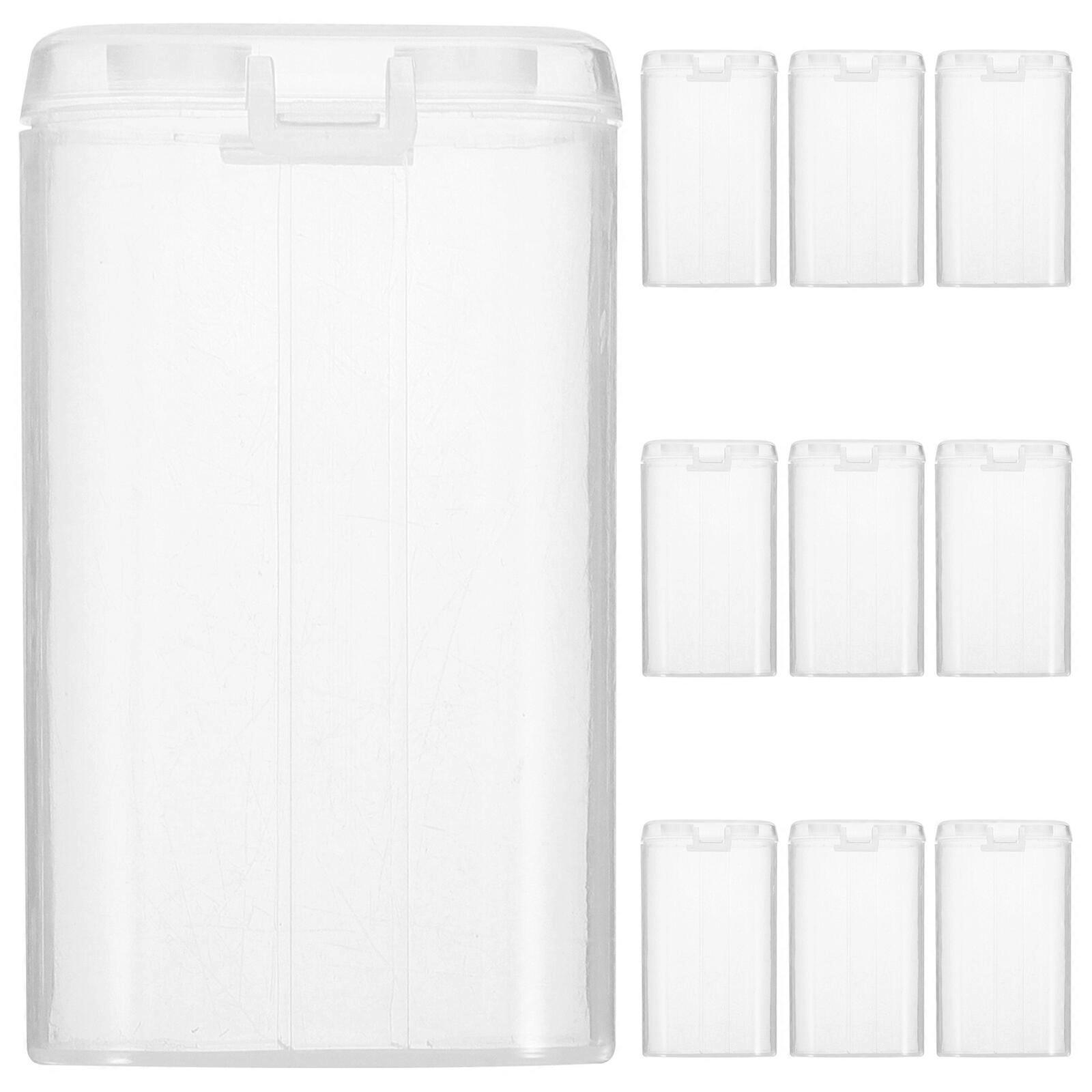 10pcs Plastic Battery Cases Battery Organizer Cases Hard Plastic Electronic Accessories Boxes(2 Slots)